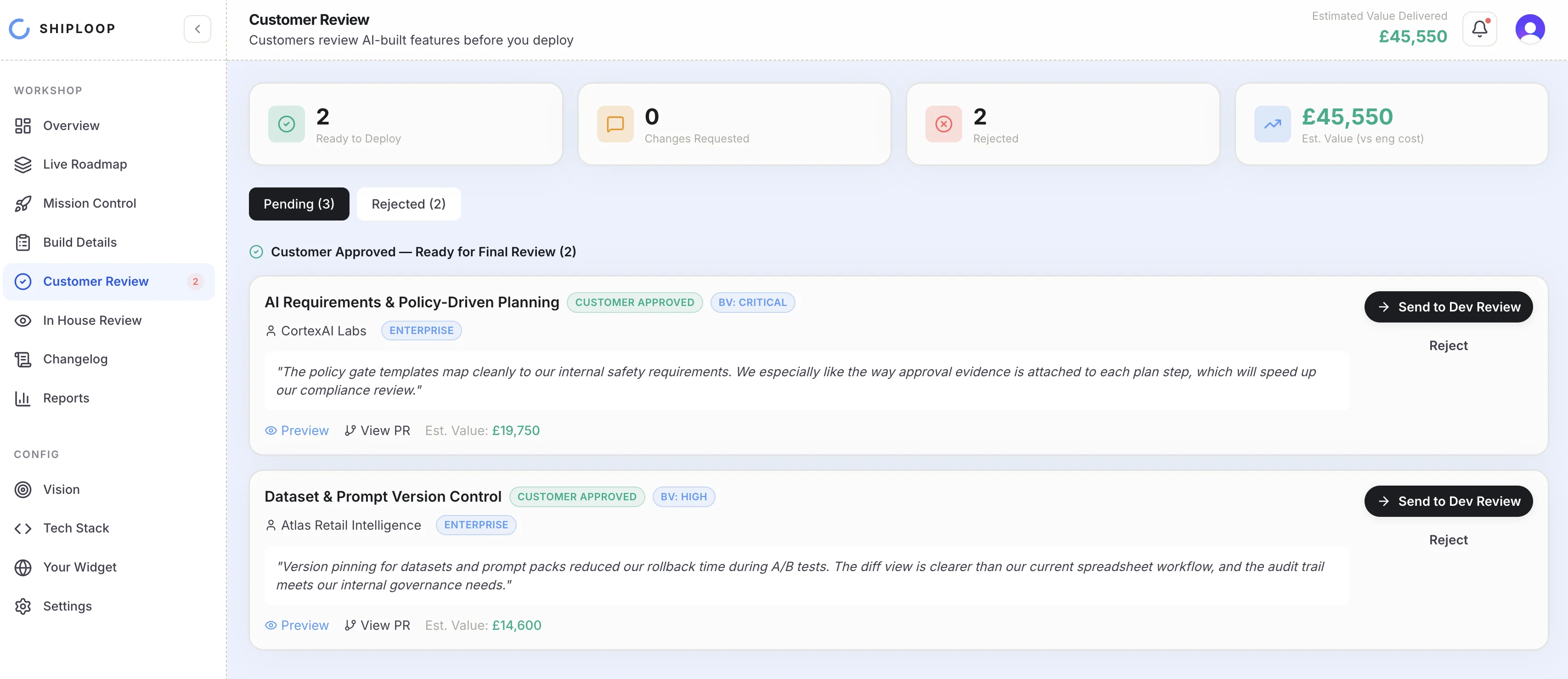 ShipLoop customer review