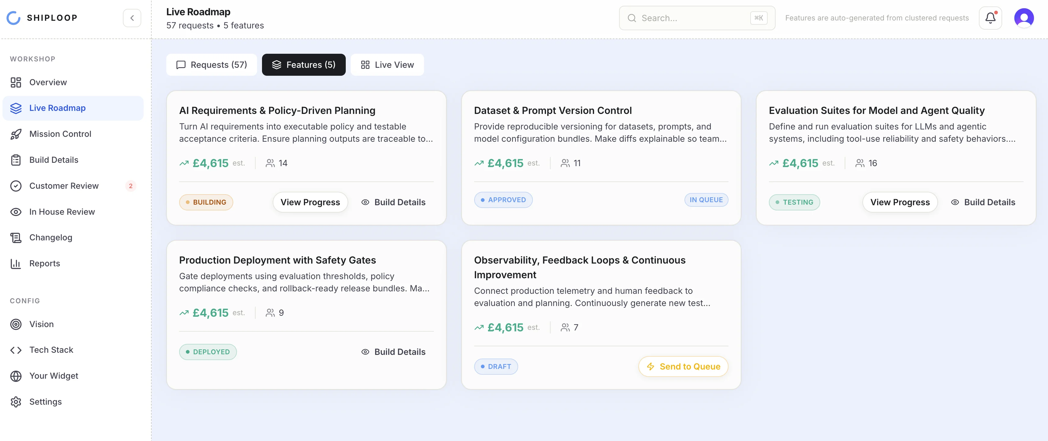 ShipLoop live roadmap